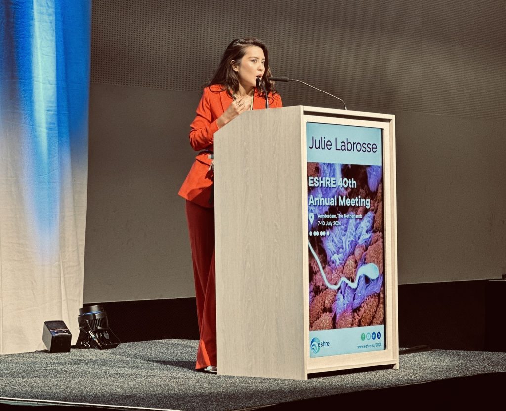 Présentation scientifique du Dr Julie Labrosse au congrès ESHRE 2024 à Amsterdam